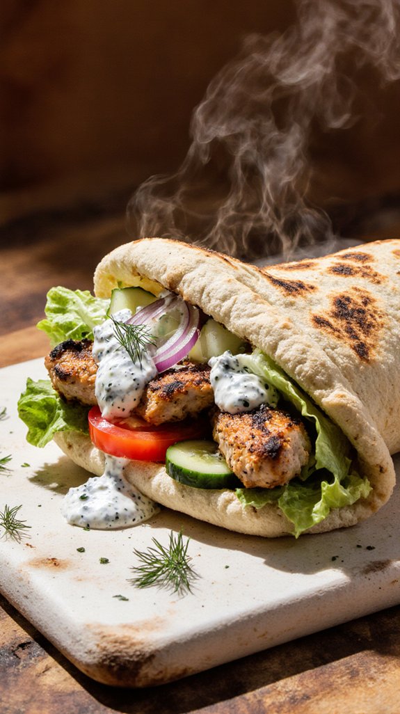 authentic greek chicken gyro
