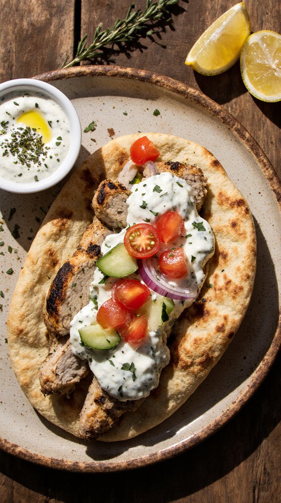 authentic greek chicken gyro