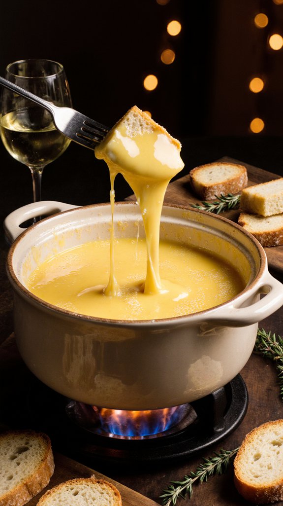 authentic swiss cheese fondue