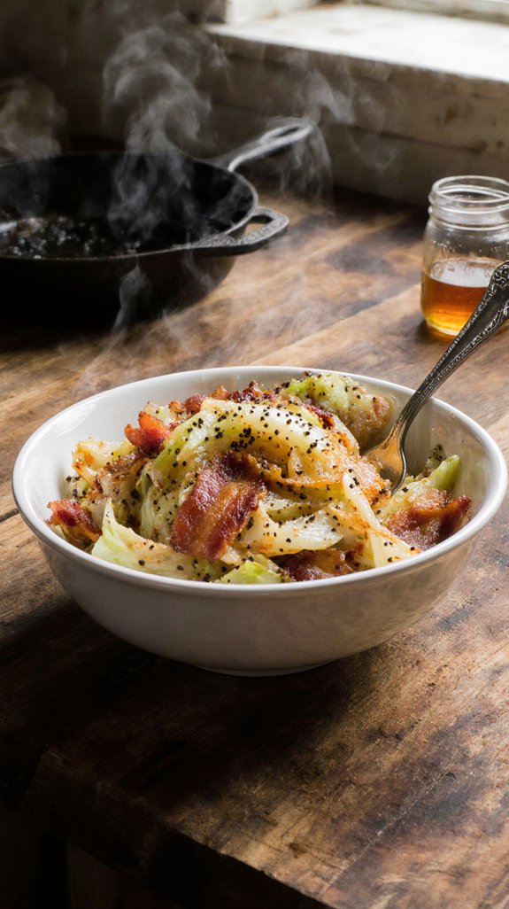 bacon cabbage saut flavor