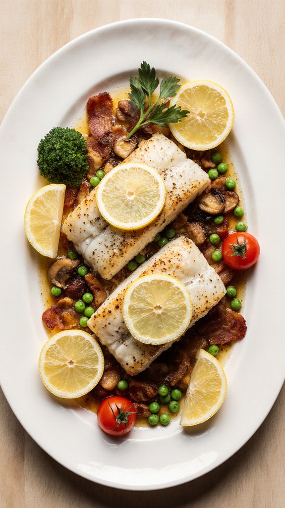 baked cod with bacon