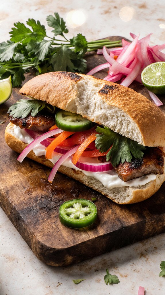 balanced flavors in banh mi