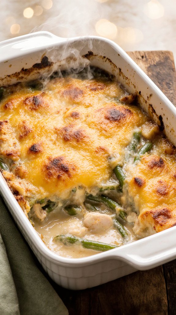 cheesy chicken green bean casserole