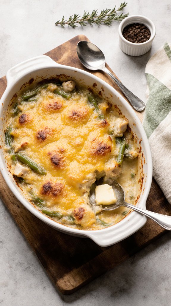 cheesy chicken green bean casserole
