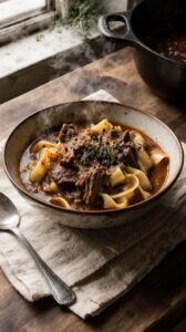 comforting beef noodle dish