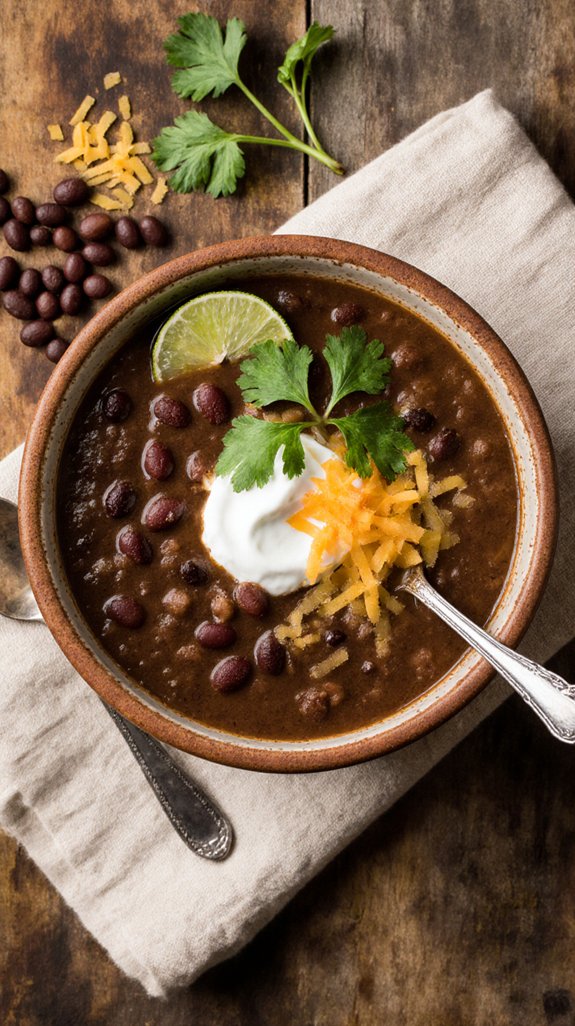 comforting black bean soup