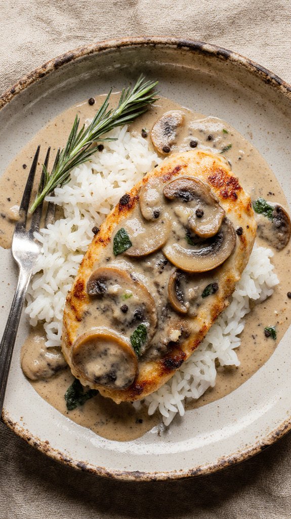 comforting chicken mushroom dish
