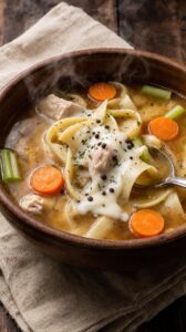 comforting chicken noodle soup