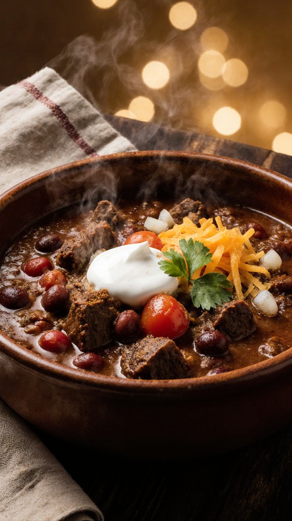 comforting easy crockpot chili