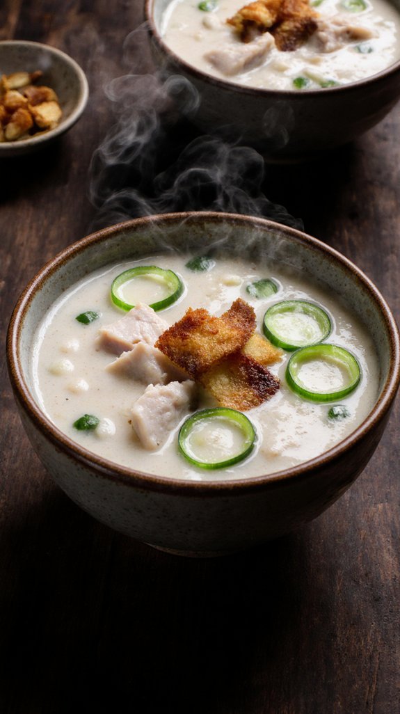 comforting homemade chicken congee