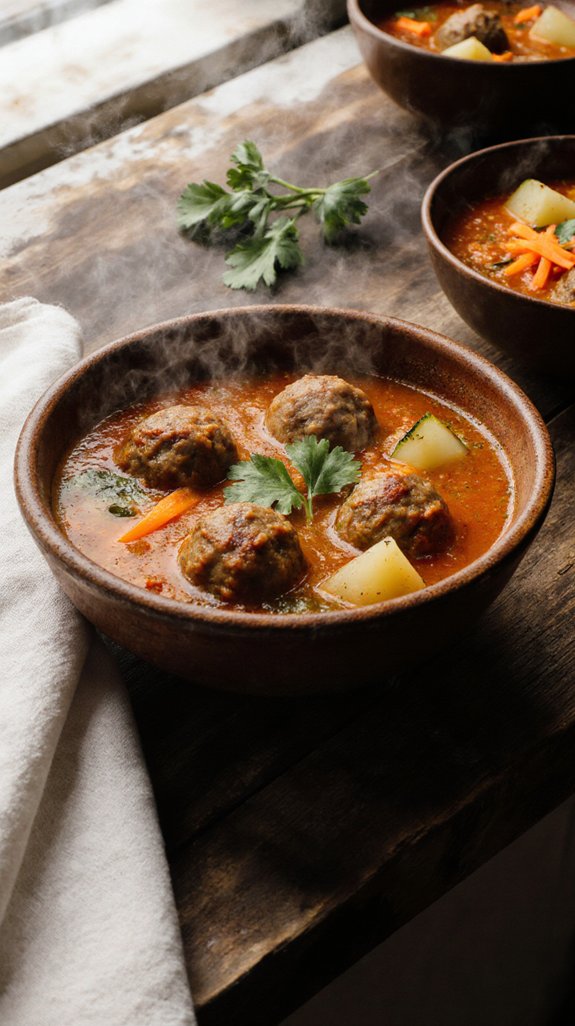 comforting meatball soup recipe