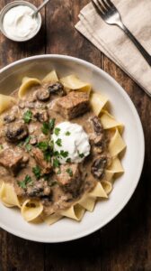 cozy beef stroganoff recipe