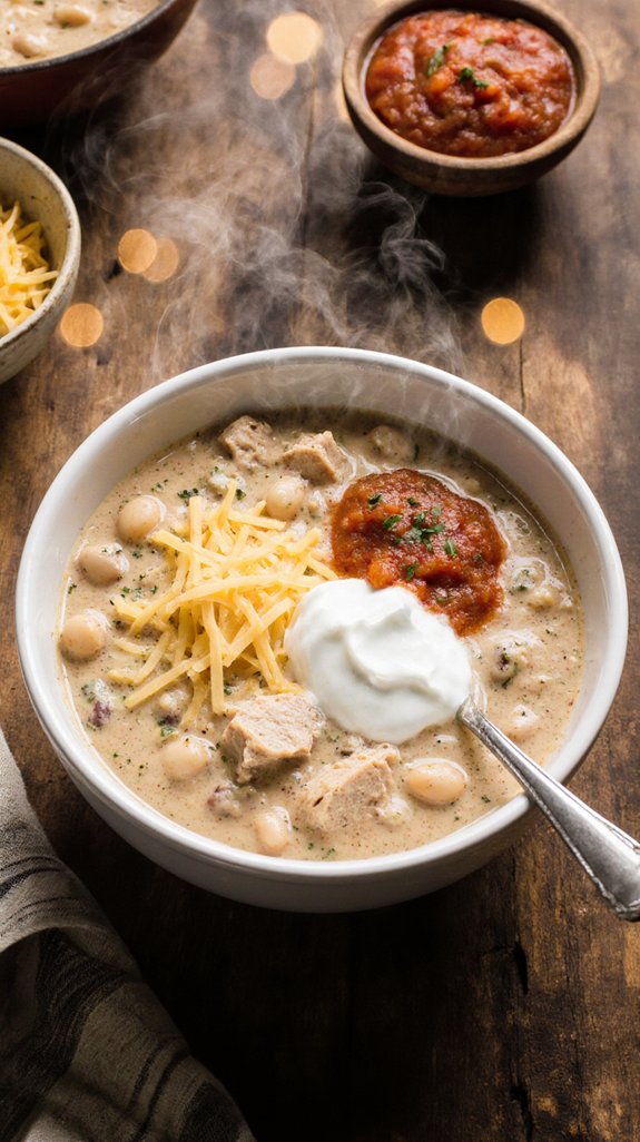 cozy chili meal accompaniments