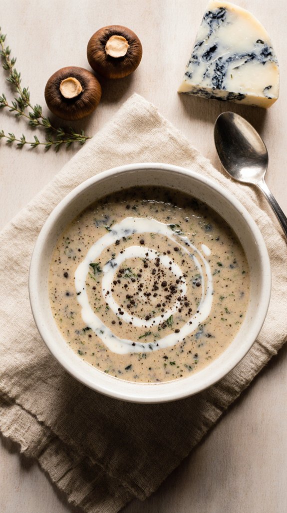 creamy blue cheese soup