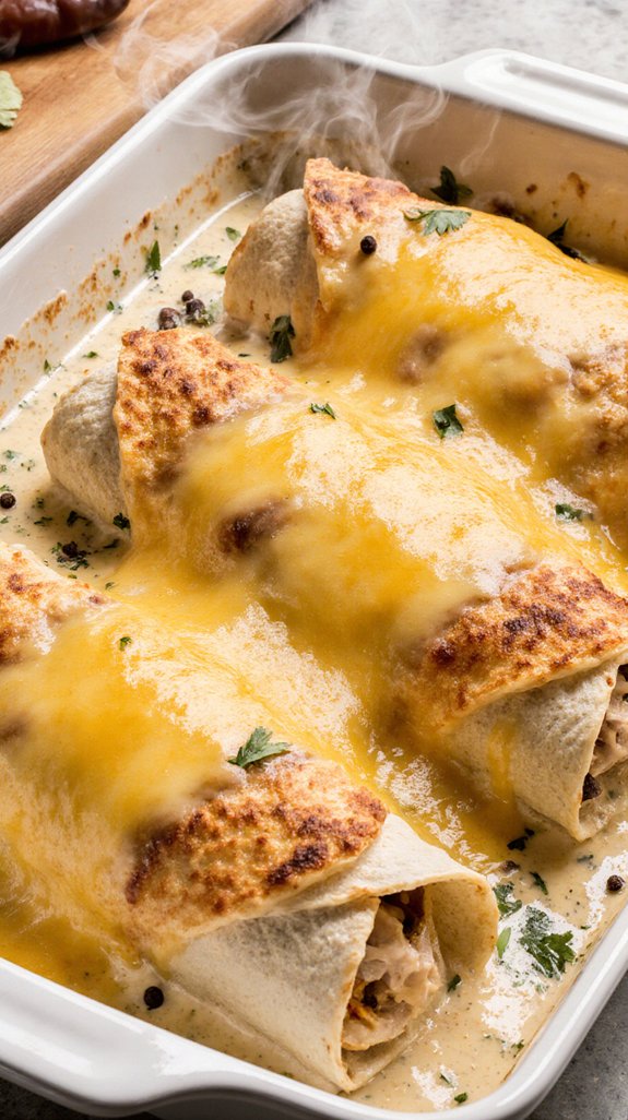 creamy chicken enchiladas recipe