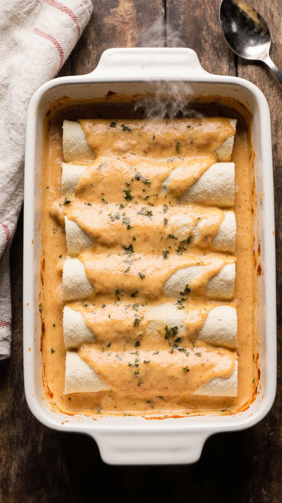 creamy chicken enchiladas recipe