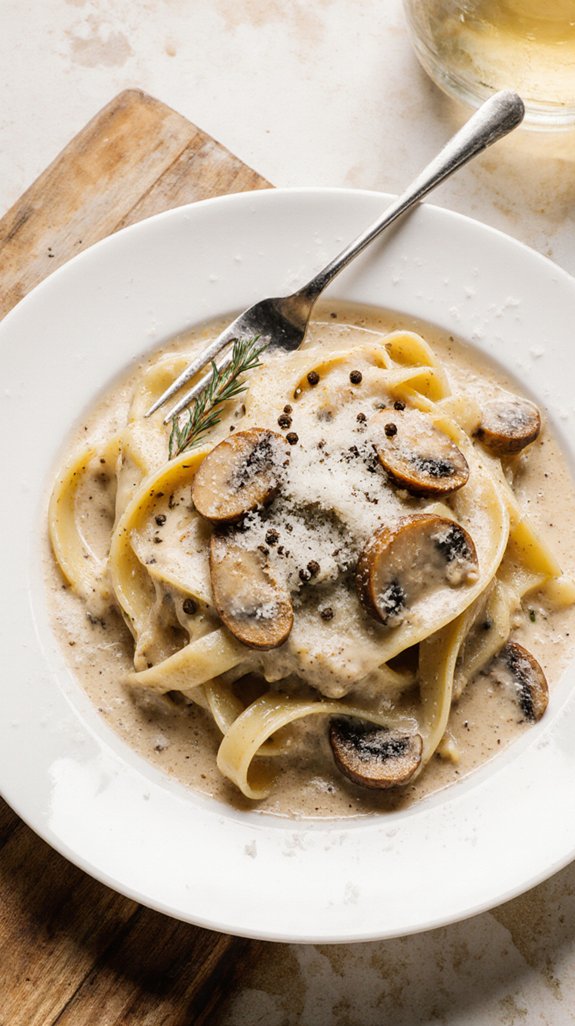 creamy mushroom alfredo recipe