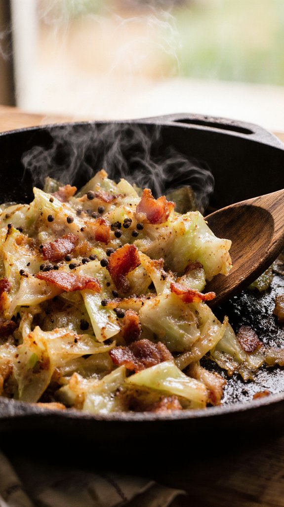 crispy bacon cabbage delight