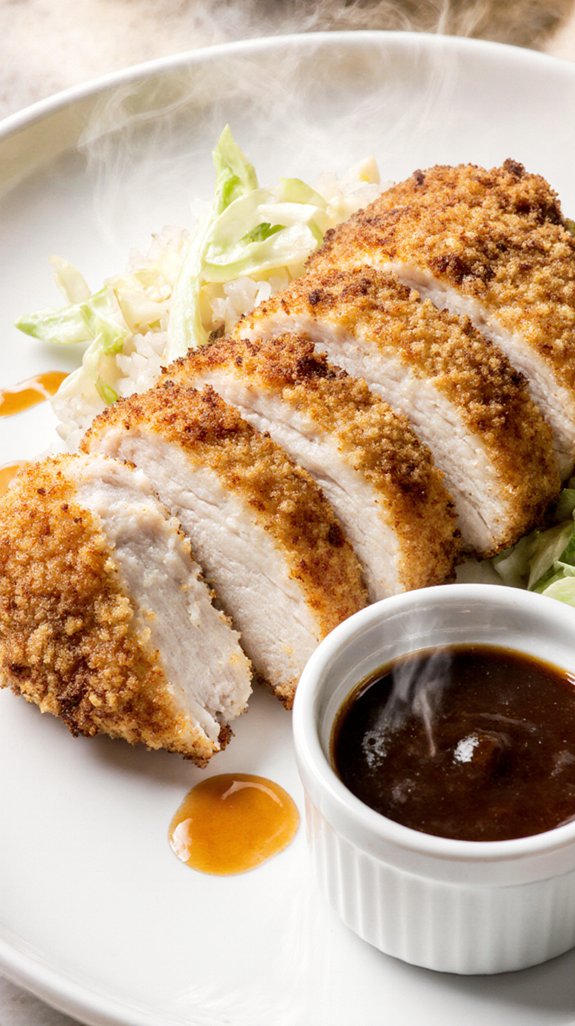 crispy chicken katsu accompaniments