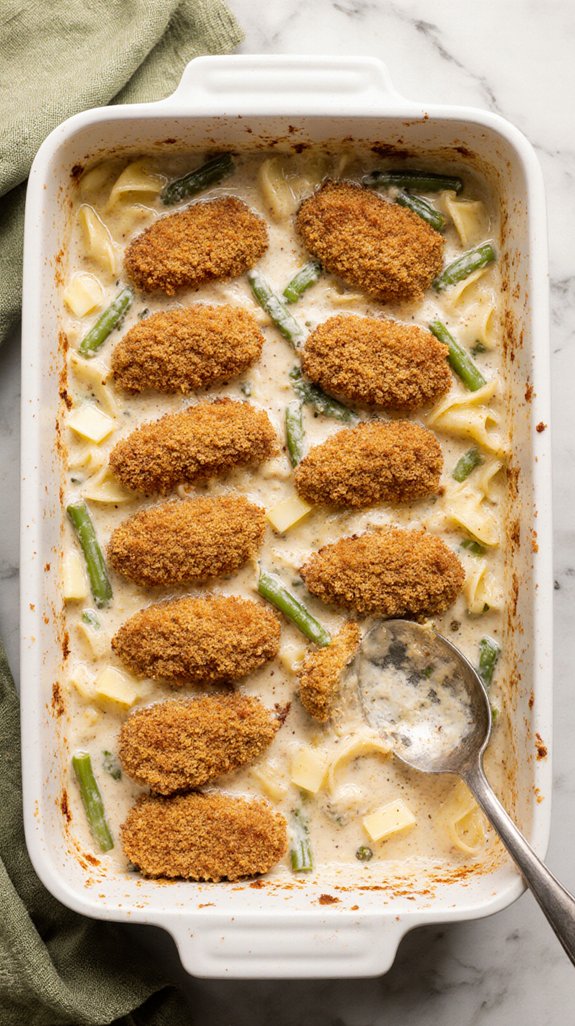 crispy chicken nugget casserole