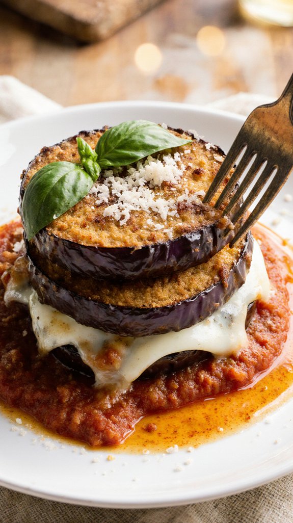 crispy healthier eggplant parmesan