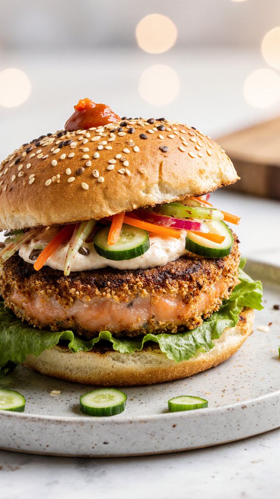 crispy salmon burgers delight