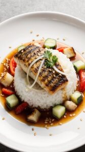 crispy sesame sea bass