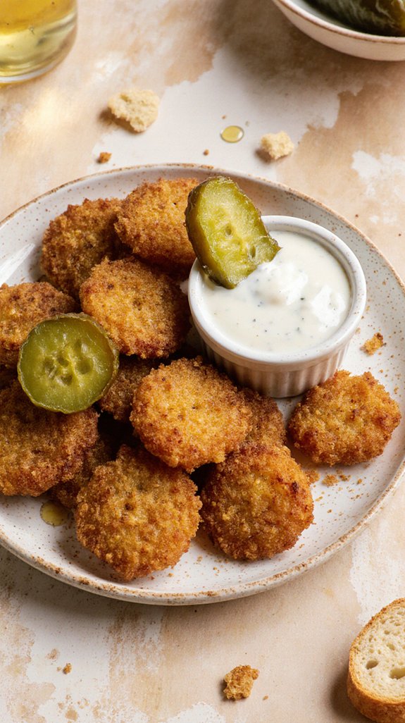crispy tangy fried pickles