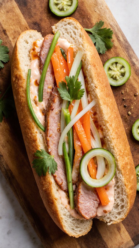 crispy vietnamese baguette sandwich