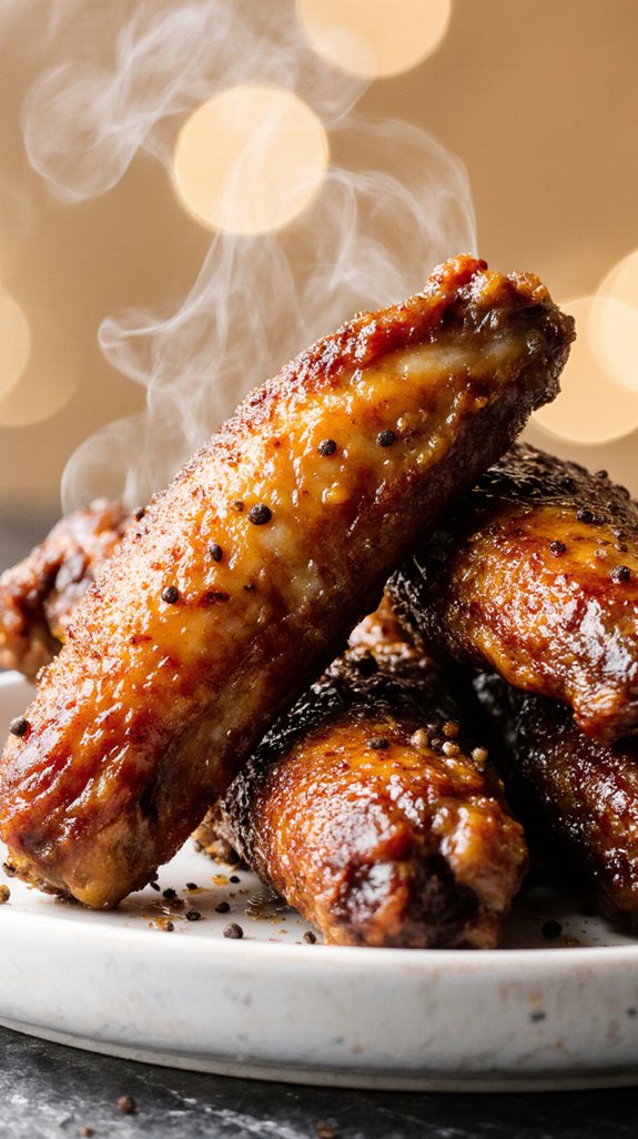 crispy wings with fresh sides