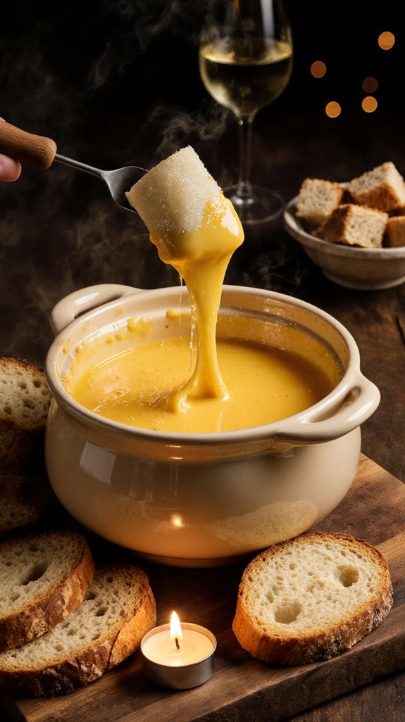 diverse dipping options for fondue