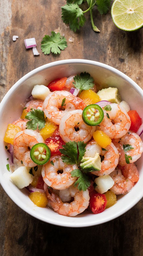 easy vibrant shrimp ceviche