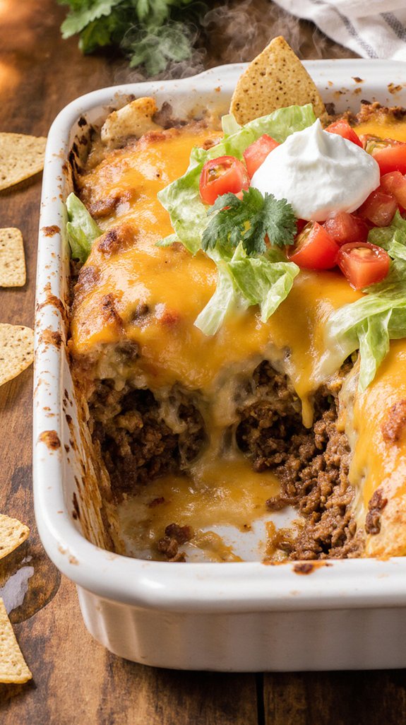family friendly taco casserole delight