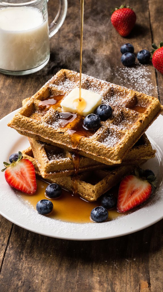 fluffy crispy buttermilk waffles