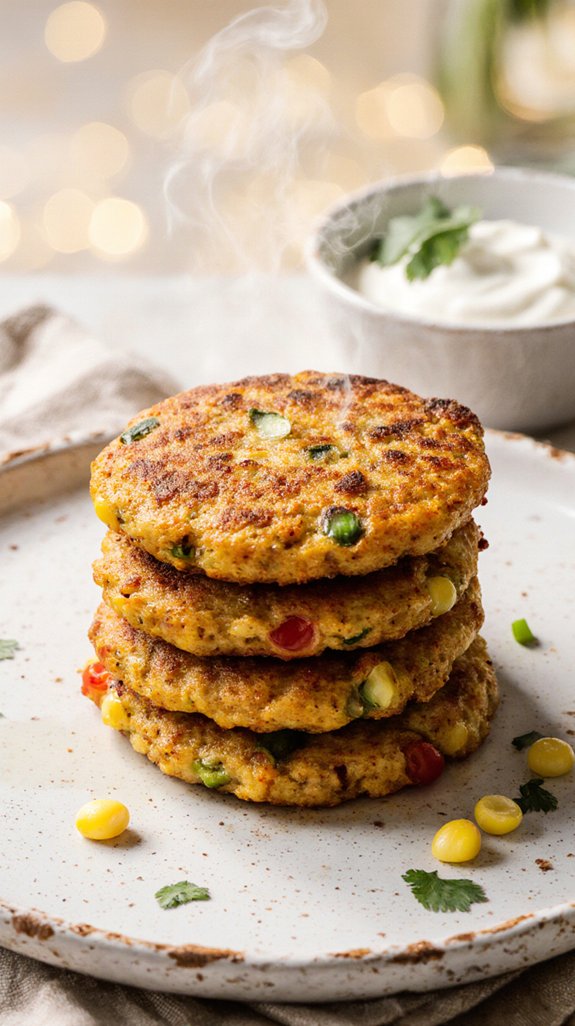 fritters with tangy accompaniments