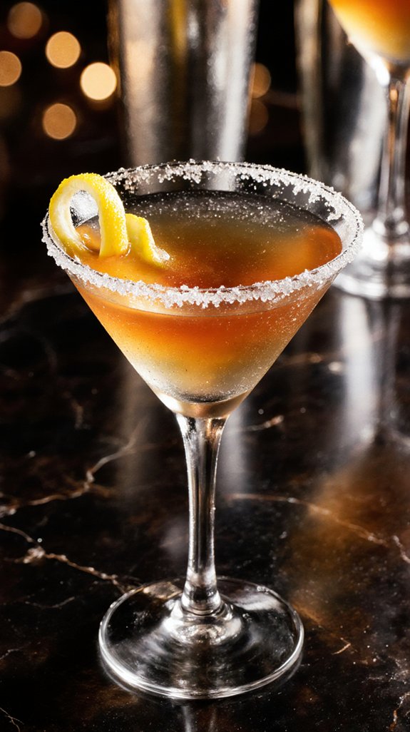 frosted glasses shaken cocktails