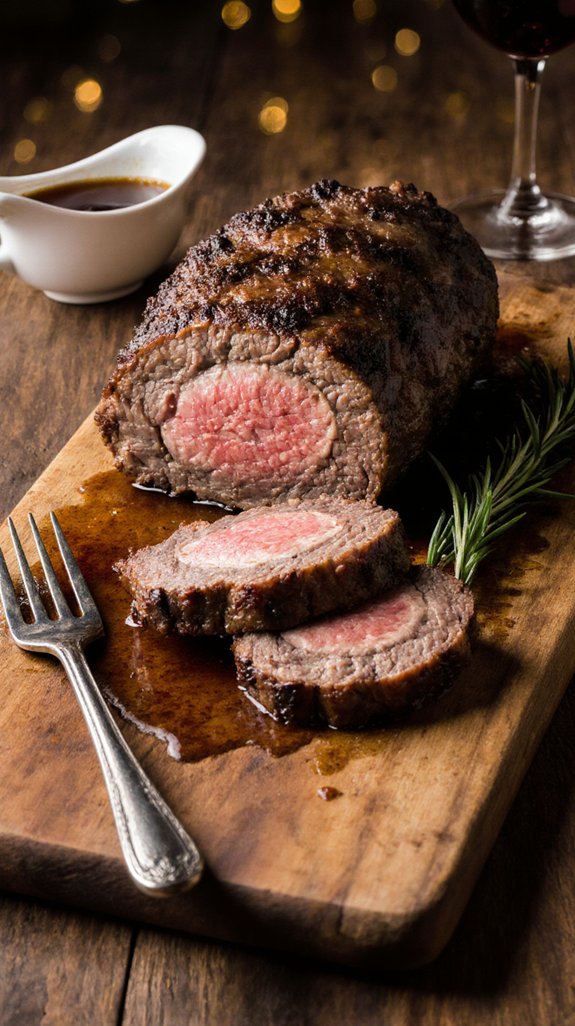 garlic infused rib roast preparation