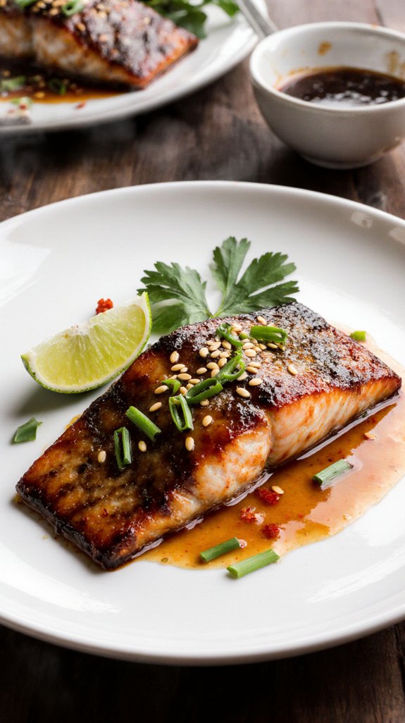 glazed asian steelhead trout delight