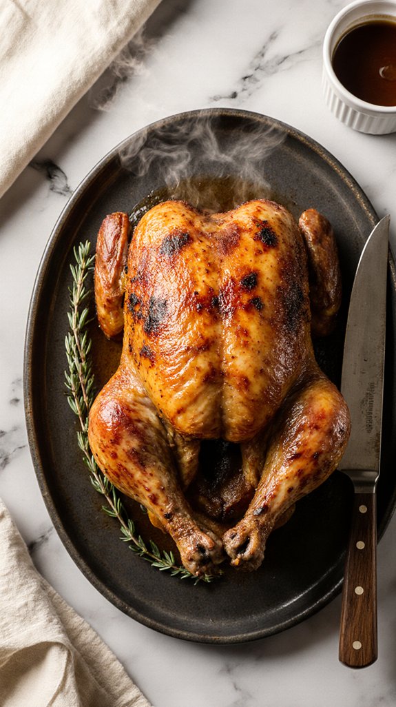 golden crispy roast chicken