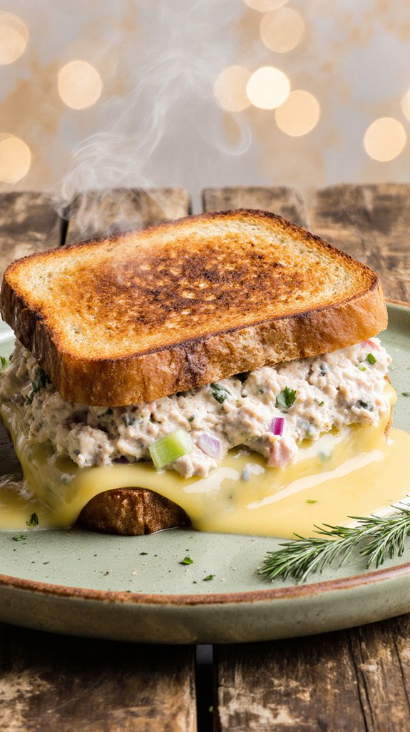 gooey crispy tuna melt
