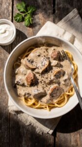 ground beef stroganoff recipe