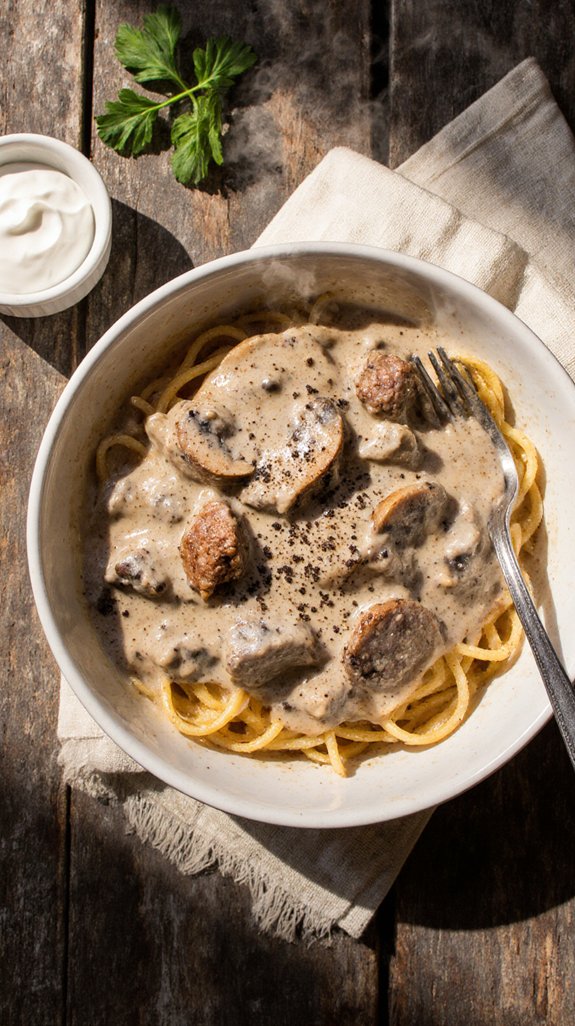 ground beef stroganoff recipe