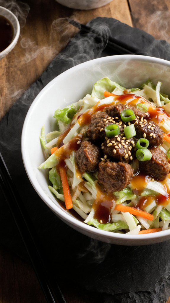 healthy egg roll bowl pairings