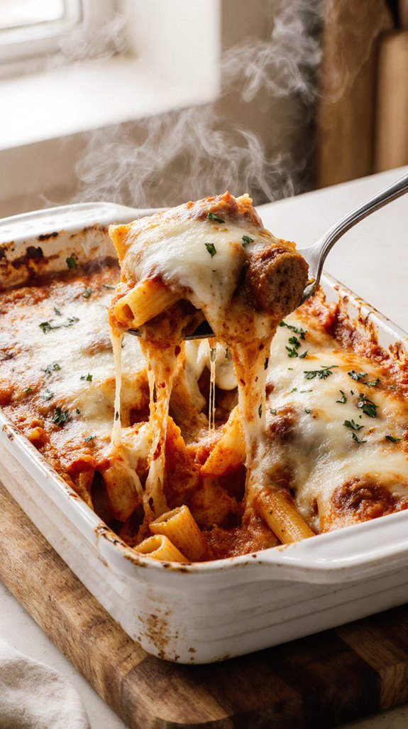 hearty baked ziti recipe