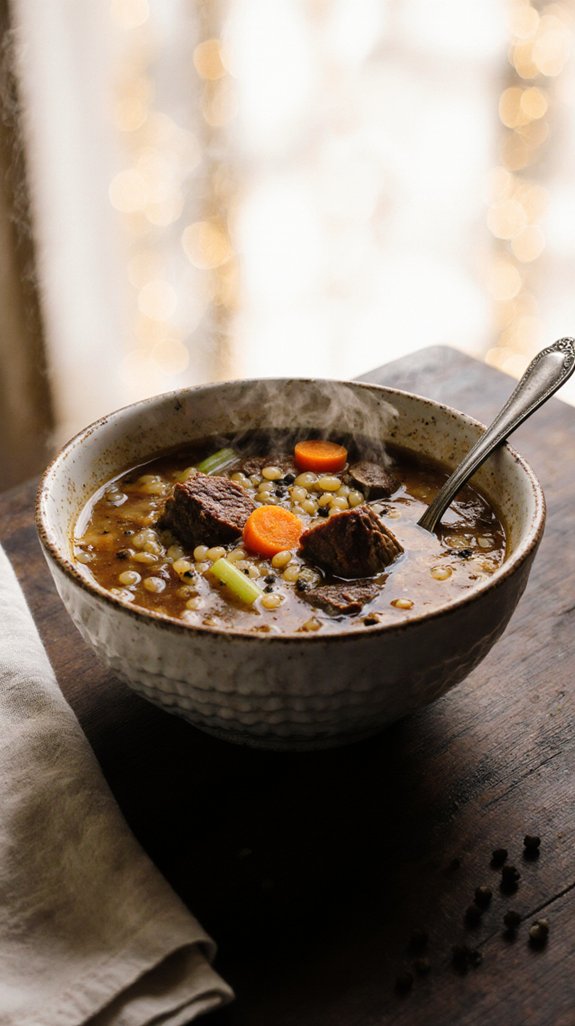hearty beef barley soup