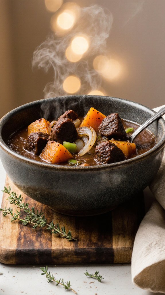 hearty beef stew preparation