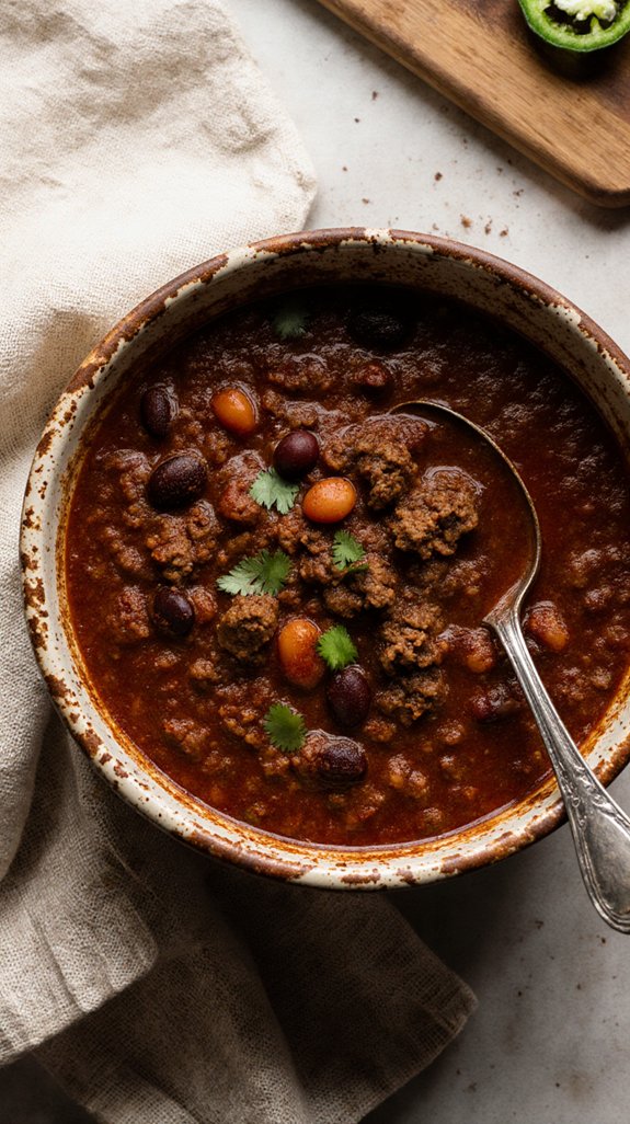 hearty chili for cold days