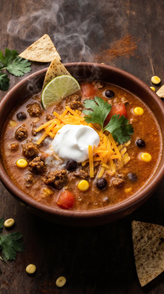 hearty customizable taco soup