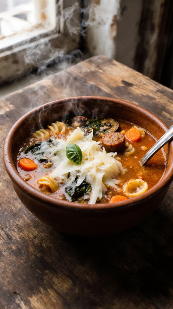 hearty lasagna soup preparation