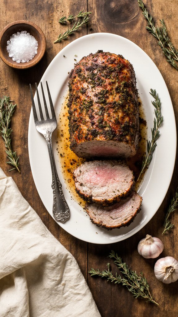 herb crusted pork loin recipe